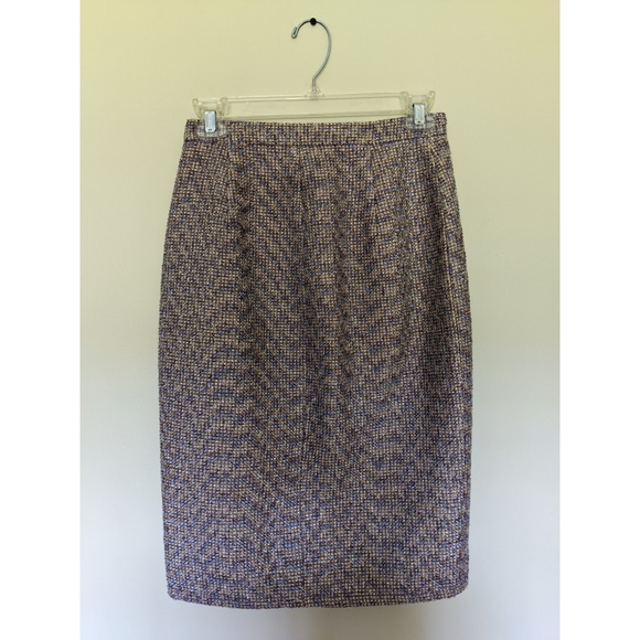 J. Crew tweed pencil skirt with zipper accent - Picture 4 of 16